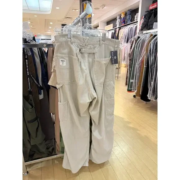 Needles x Smith's American Workwear Beige Corduroy Carpenter Painter Pants FW21
